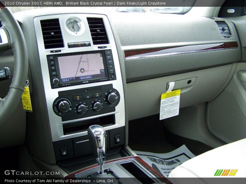 Brilliant Black Crystal Pearl / Dark Khaki/Light Graystone 2010 Chrysler 300 C HEMI AWD