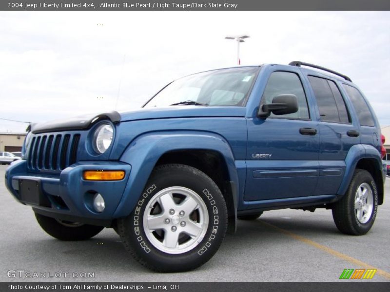 Atlantic Blue Pearl / Light Taupe/Dark Slate Gray 2004 Jeep Liberty Limited 4x4