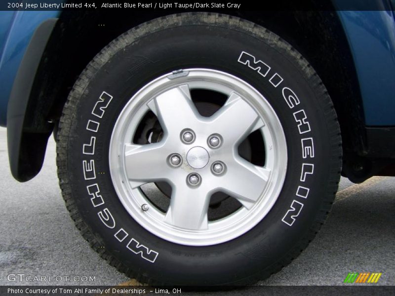 Atlantic Blue Pearl / Light Taupe/Dark Slate Gray 2004 Jeep Liberty Limited 4x4