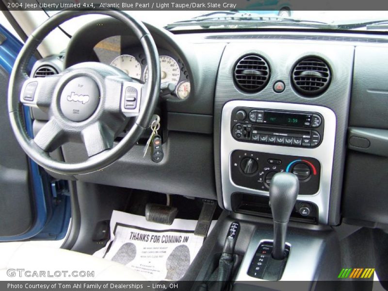 Atlantic Blue Pearl / Light Taupe/Dark Slate Gray 2004 Jeep Liberty Limited 4x4