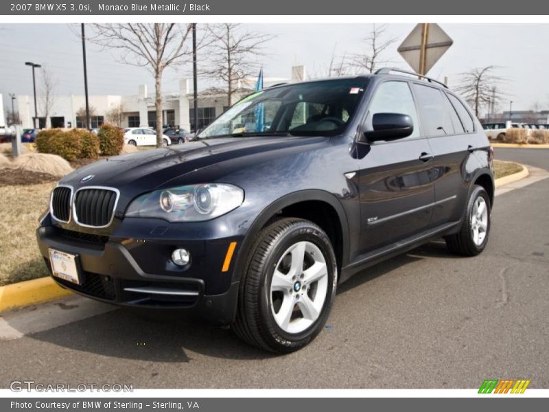 Monaco Blue Metallic / Black 2007 BMW X5 3.0si