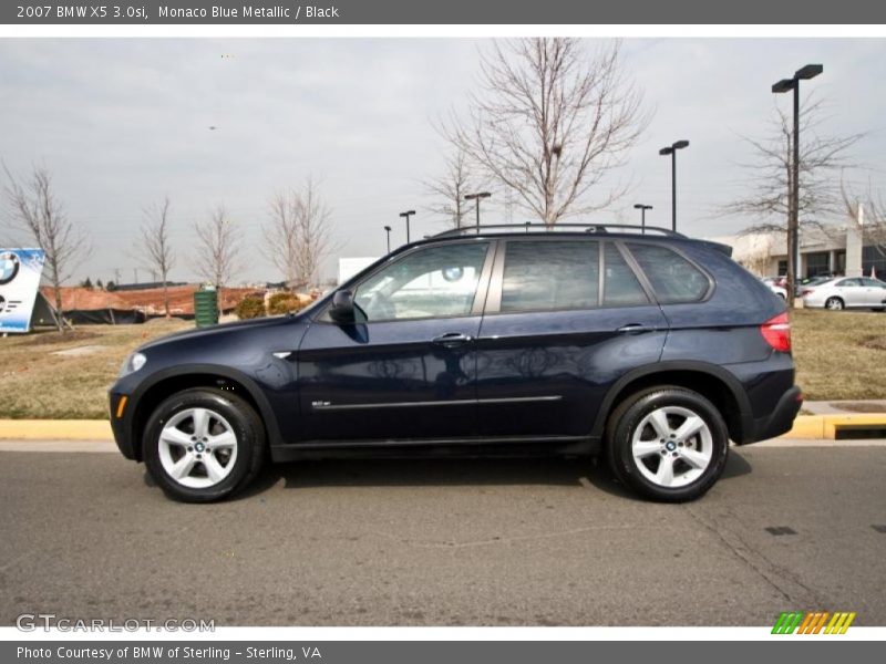 Monaco Blue Metallic / Black 2007 BMW X5 3.0si
