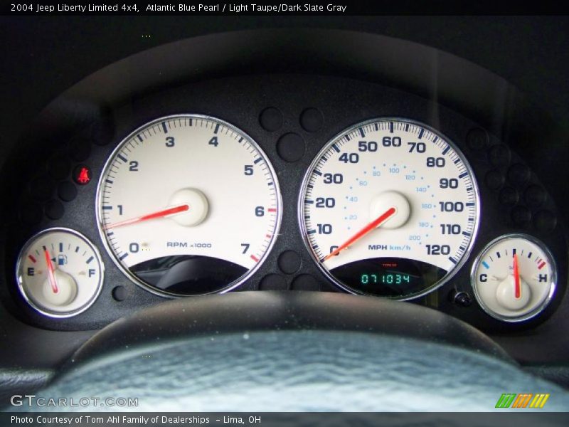 Atlantic Blue Pearl / Light Taupe/Dark Slate Gray 2004 Jeep Liberty Limited 4x4