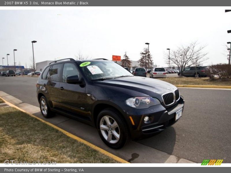 Monaco Blue Metallic / Black 2007 BMW X5 3.0si