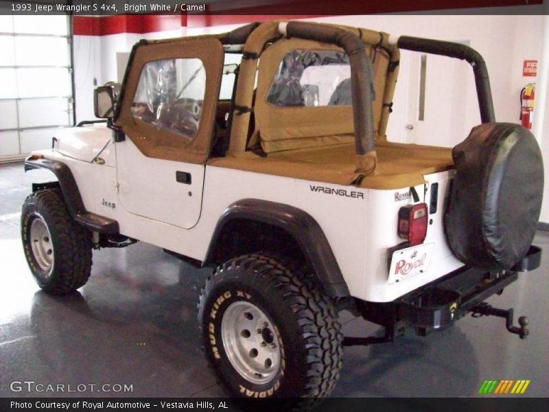 Bright White / Camel 1993 Jeep Wrangler S 4x4