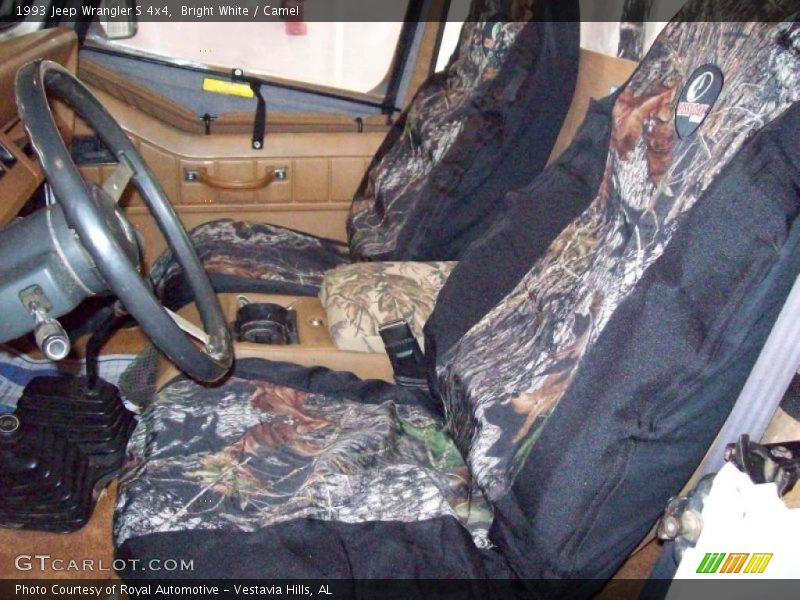 Bright White / Camel 1993 Jeep Wrangler S 4x4
