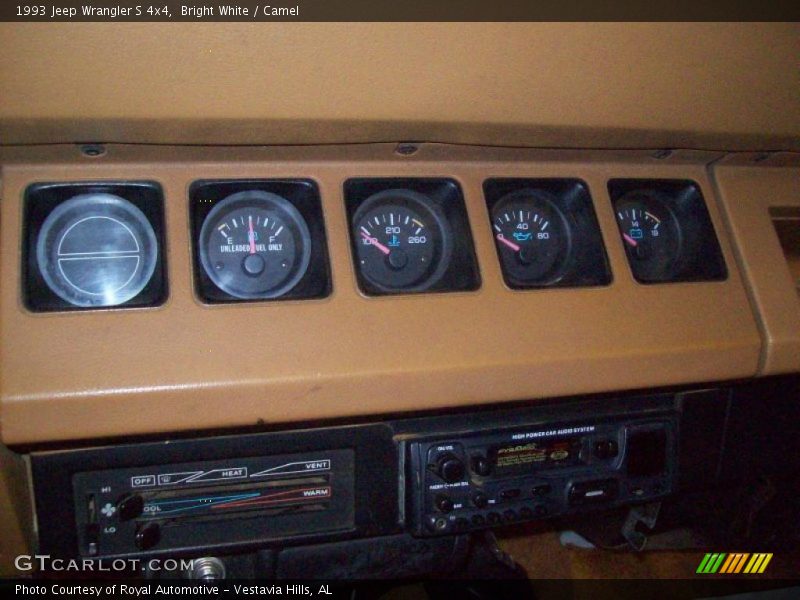 Bright White / Camel 1993 Jeep Wrangler S 4x4
