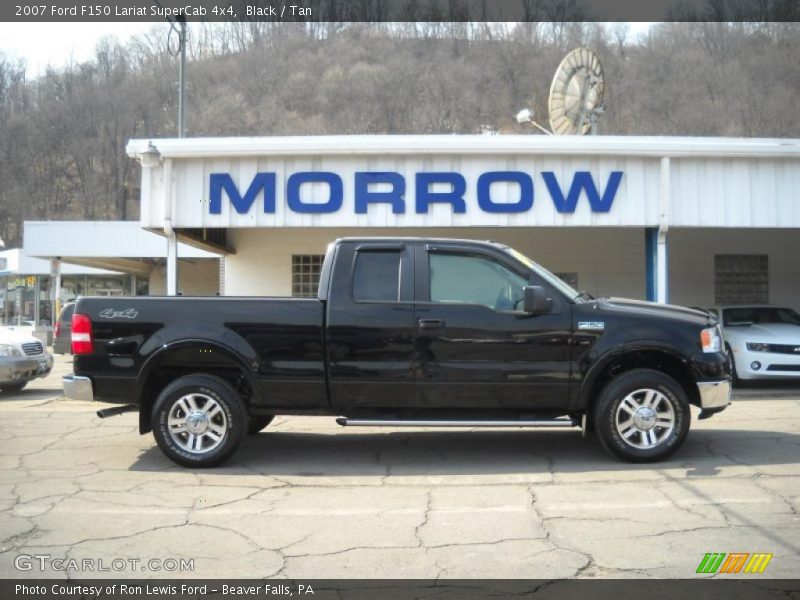 Black / Tan 2007 Ford F150 Lariat SuperCab 4x4