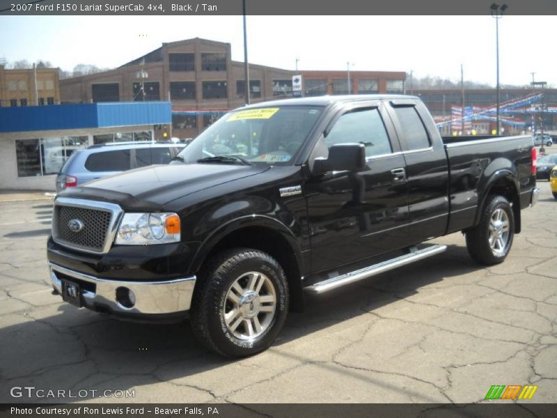 Black / Tan 2007 Ford F150 Lariat SuperCab 4x4