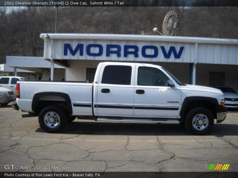 Summit White / Tan 2001 Chevrolet Silverado 2500HD LS Crew Cab