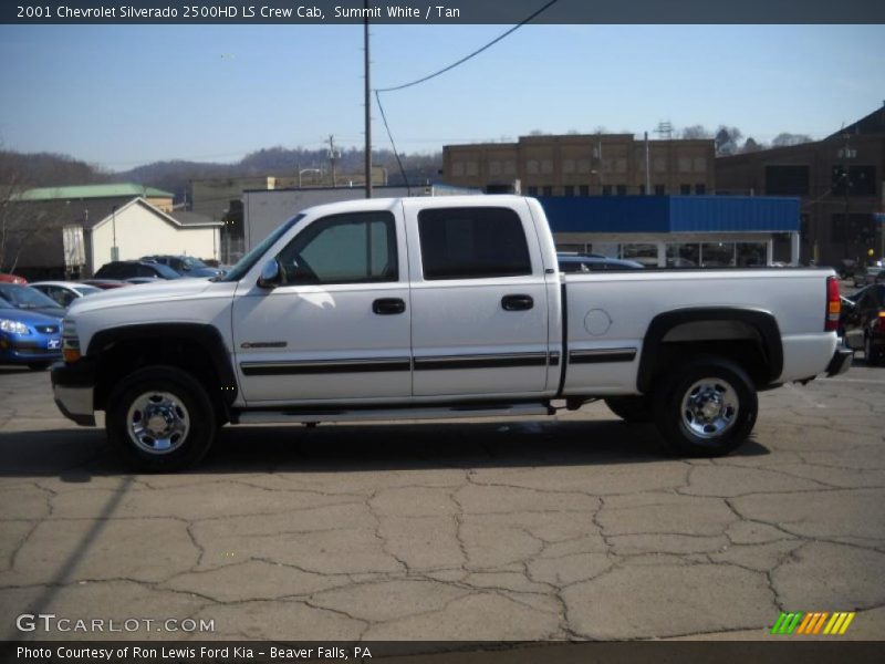 Summit White / Tan 2001 Chevrolet Silverado 2500HD LS Crew Cab