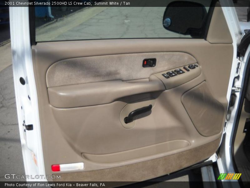 Summit White / Tan 2001 Chevrolet Silverado 2500HD LS Crew Cab