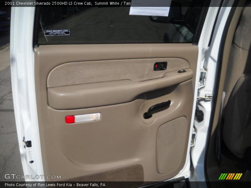 Summit White / Tan 2001 Chevrolet Silverado 2500HD LS Crew Cab