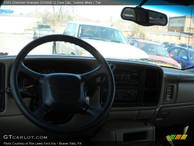 Summit White / Tan 2001 Chevrolet Silverado 2500HD LS Crew Cab