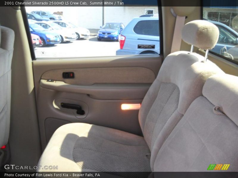 Summit White / Tan 2001 Chevrolet Silverado 2500HD LS Crew Cab