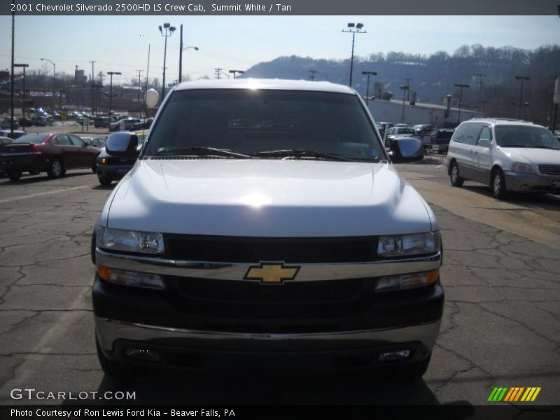 Summit White / Tan 2001 Chevrolet Silverado 2500HD LS Crew Cab
