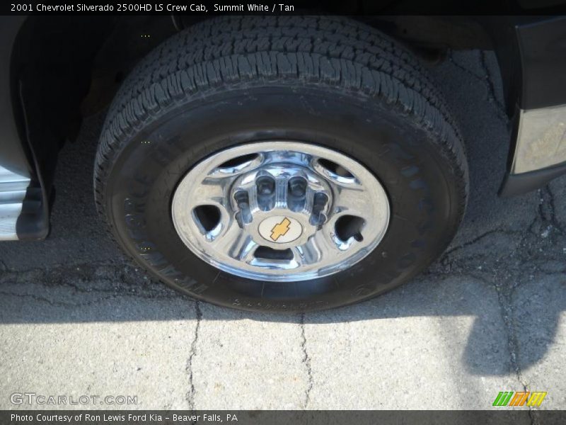 Summit White / Tan 2001 Chevrolet Silverado 2500HD LS Crew Cab