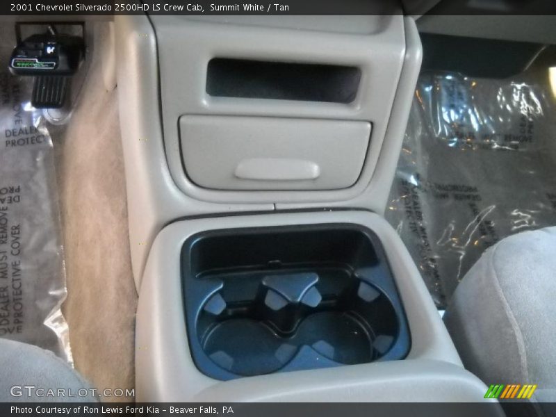 Summit White / Tan 2001 Chevrolet Silverado 2500HD LS Crew Cab
