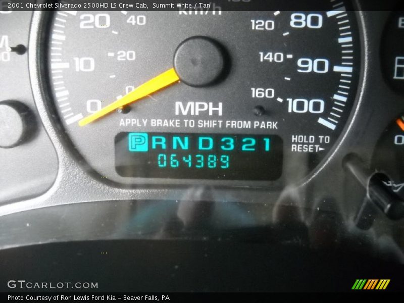 Summit White / Tan 2001 Chevrolet Silverado 2500HD LS Crew Cab