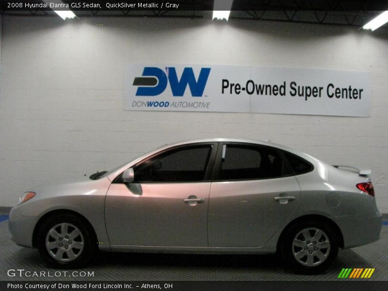 QuickSilver Metallic / Gray 2008 Hyundai Elantra GLS Sedan