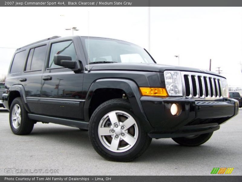 Black Clearcoat / Medium Slate Gray 2007 Jeep Commander Sport 4x4