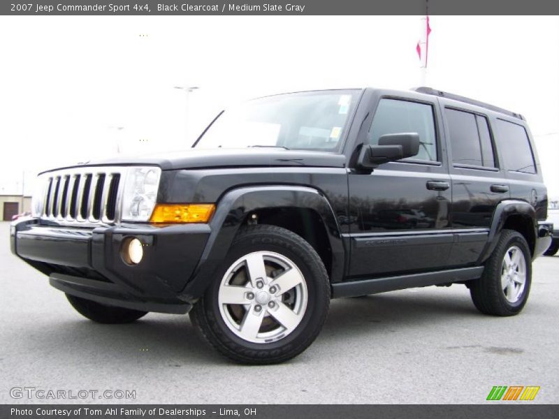 Black Clearcoat / Medium Slate Gray 2007 Jeep Commander Sport 4x4