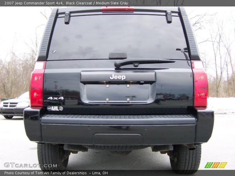 Black Clearcoat / Medium Slate Gray 2007 Jeep Commander Sport 4x4