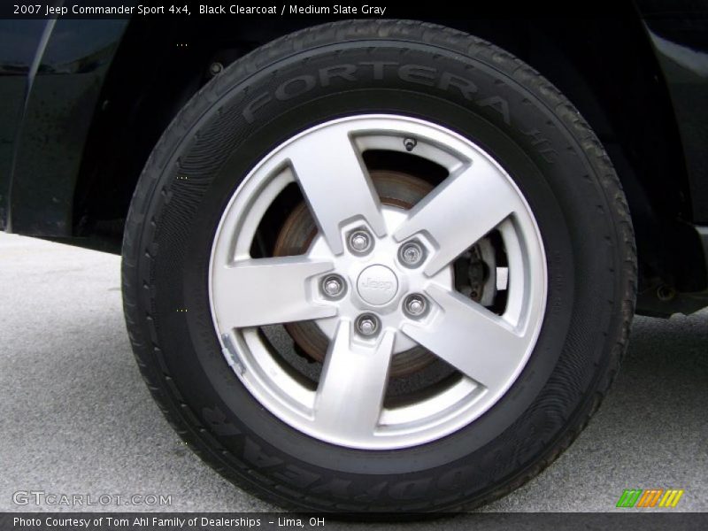 Black Clearcoat / Medium Slate Gray 2007 Jeep Commander Sport 4x4