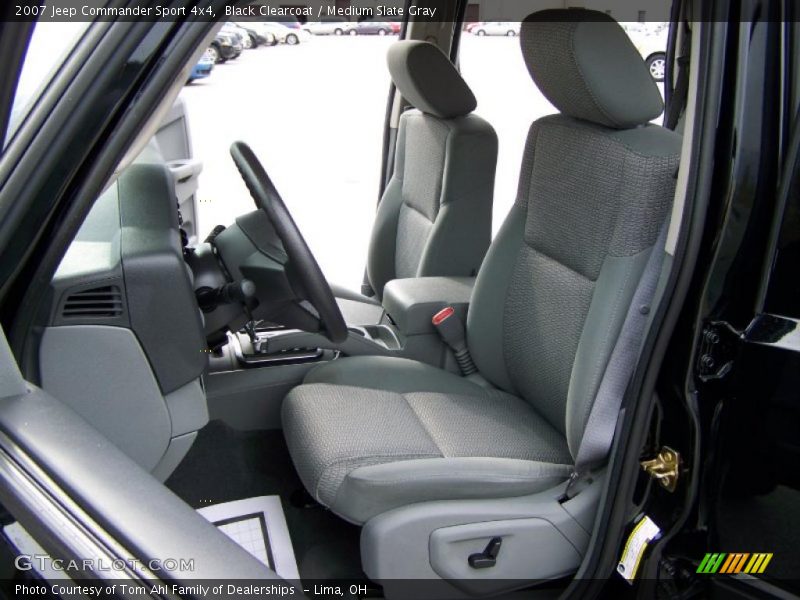 Black Clearcoat / Medium Slate Gray 2007 Jeep Commander Sport 4x4