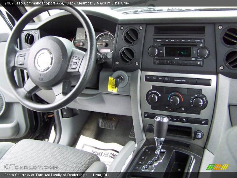 Black Clearcoat / Medium Slate Gray 2007 Jeep Commander Sport 4x4