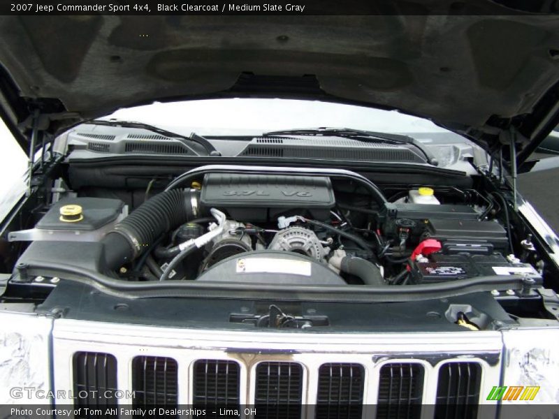 Black Clearcoat / Medium Slate Gray 2007 Jeep Commander Sport 4x4