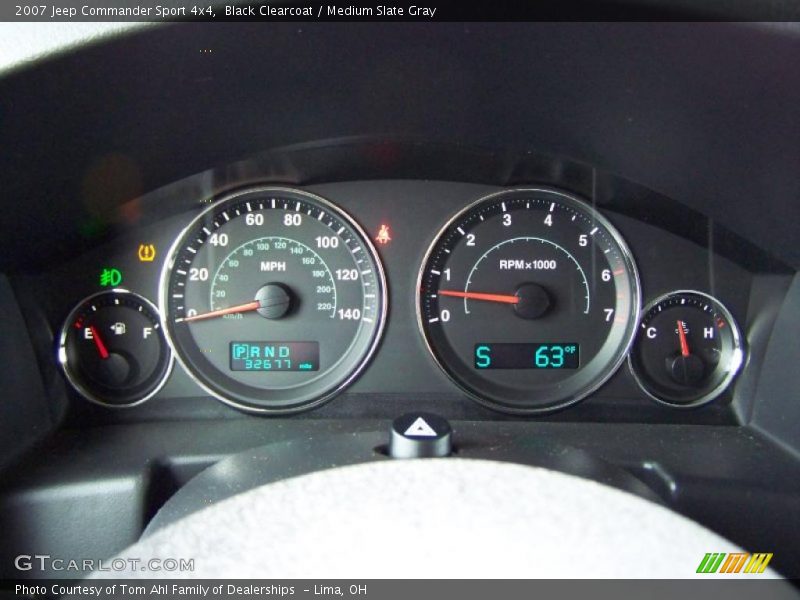 Black Clearcoat / Medium Slate Gray 2007 Jeep Commander Sport 4x4