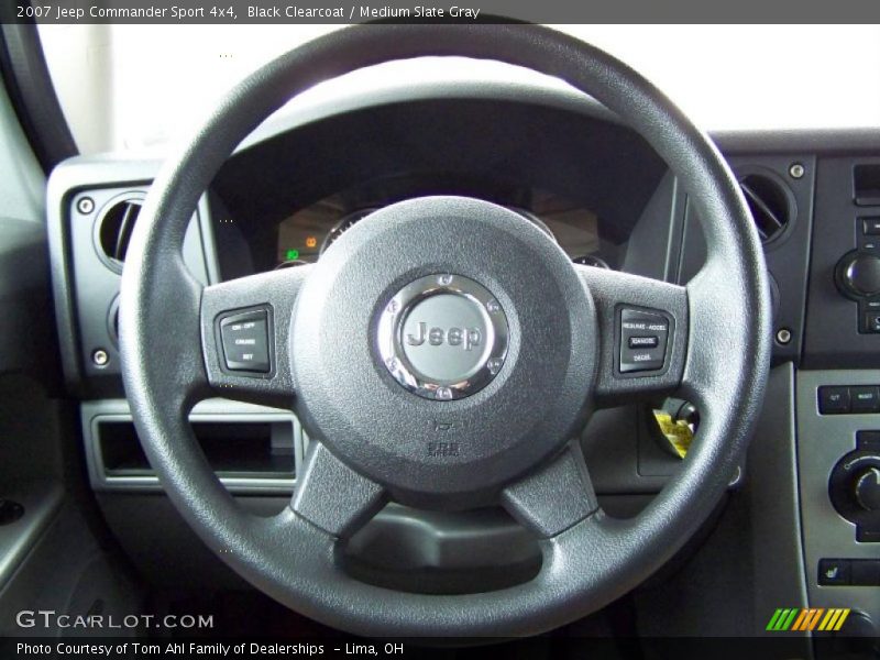 Black Clearcoat / Medium Slate Gray 2007 Jeep Commander Sport 4x4