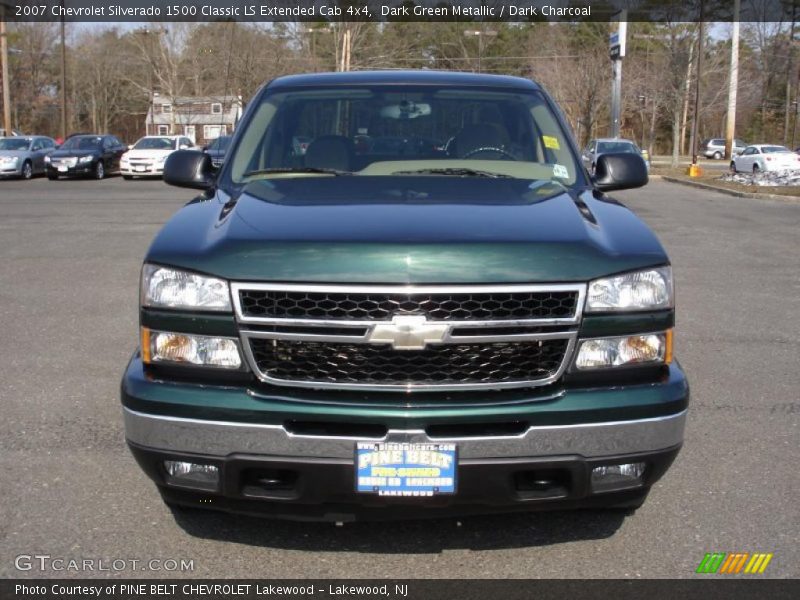 Dark Green Metallic / Dark Charcoal 2007 Chevrolet Silverado 1500 Classic LS Extended Cab 4x4