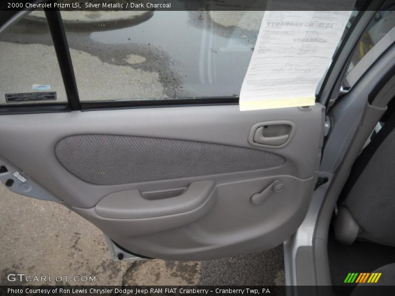 Silver Metallic / Dark Charcoal 2000 Chevrolet Prizm LSi