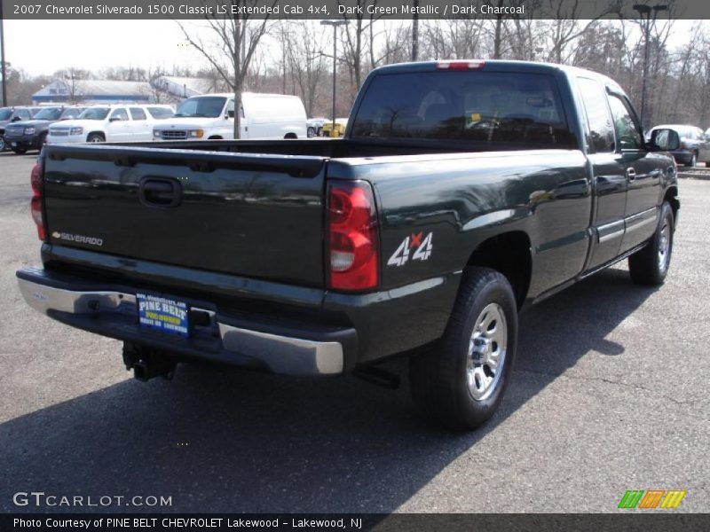 Dark Green Metallic / Dark Charcoal 2007 Chevrolet Silverado 1500 Classic LS Extended Cab 4x4
