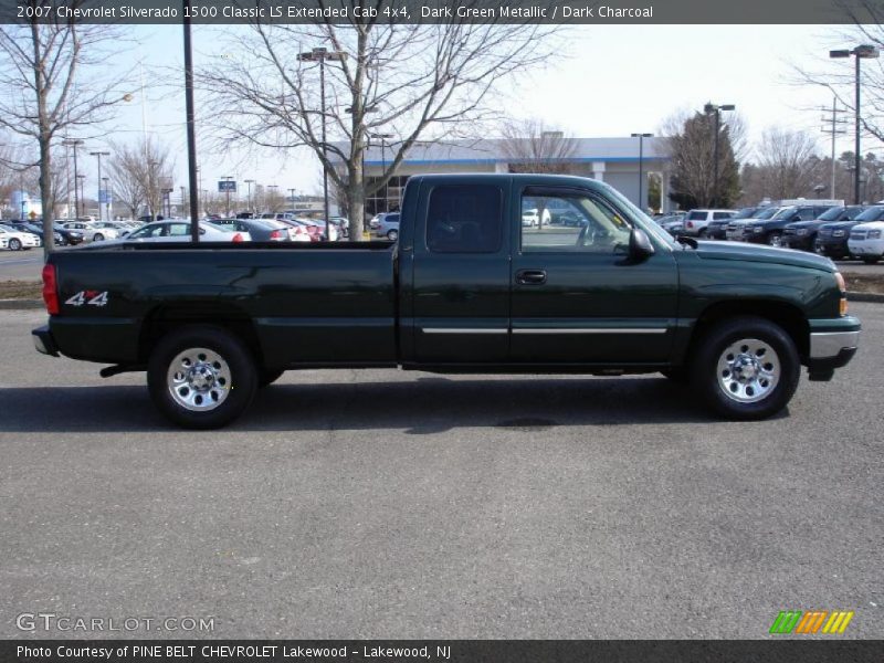 Dark Green Metallic / Dark Charcoal 2007 Chevrolet Silverado 1500 Classic LS Extended Cab 4x4