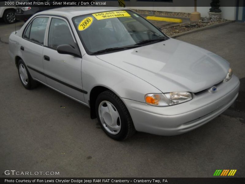 Silver Metallic / Dark Charcoal 2000 Chevrolet Prizm LSi