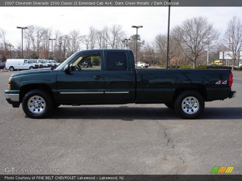 Dark Green Metallic / Dark Charcoal 2007 Chevrolet Silverado 1500 Classic LS Extended Cab 4x4