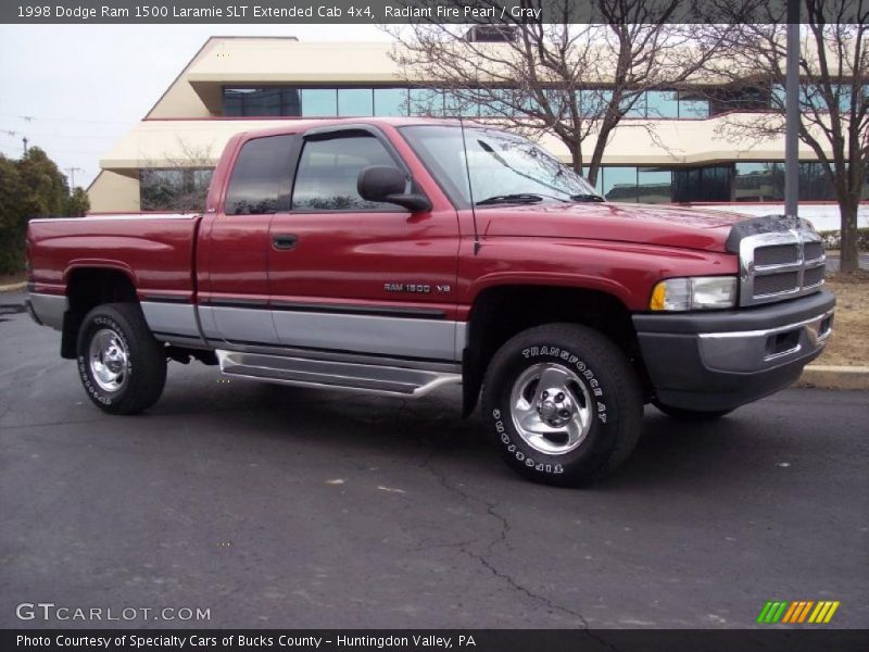 Radiant Fire Pearl / Gray 1998 Dodge Ram 1500 Laramie SLT Extended Cab 4x4