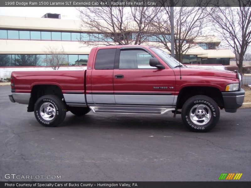 Radiant Fire Pearl / Gray 1998 Dodge Ram 1500 Laramie SLT Extended Cab 4x4