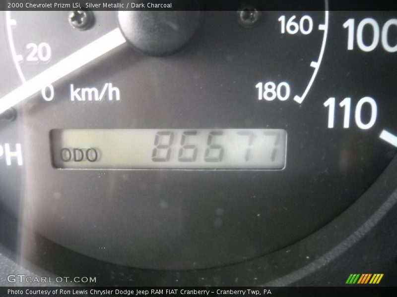 Silver Metallic / Dark Charcoal 2000 Chevrolet Prizm LSi