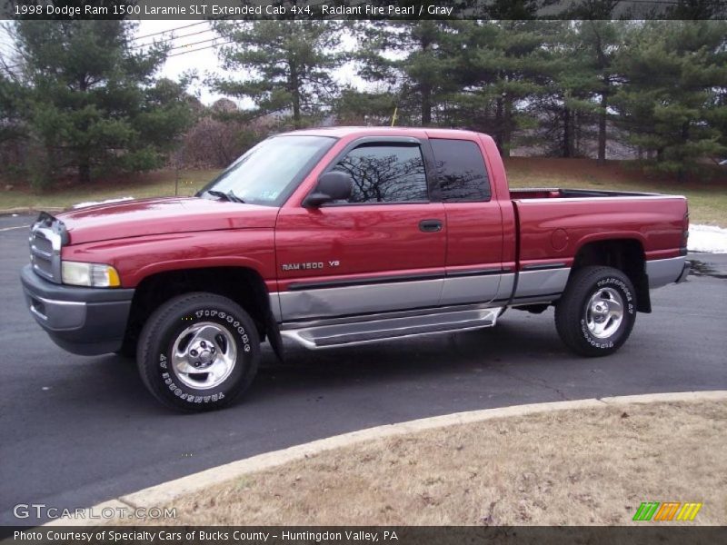 Radiant Fire Pearl / Gray 1998 Dodge Ram 1500 Laramie SLT Extended Cab 4x4