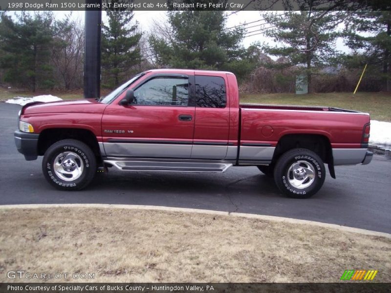 Radiant Fire Pearl / Gray 1998 Dodge Ram 1500 Laramie SLT Extended Cab 4x4