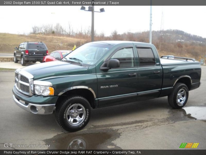 Forest Green Pearlcoat / Taupe 2002 Dodge Ram 1500 SLT Quad Cab 4x4