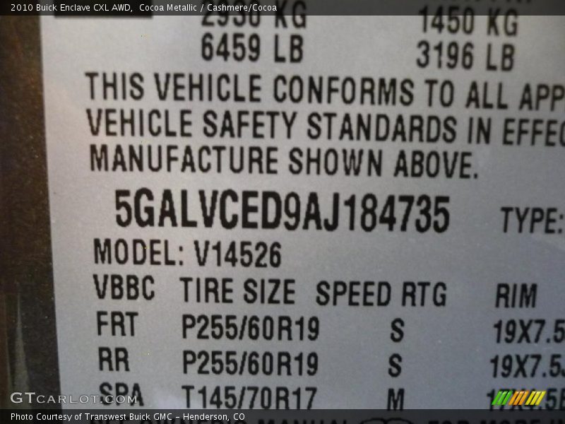 Cocoa Metallic / Cashmere/Cocoa 2010 Buick Enclave CXL AWD