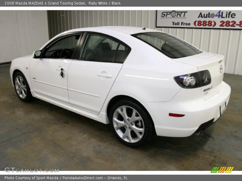 Rally White / Black 2008 Mazda MAZDA3 s Grand Touring Sedan