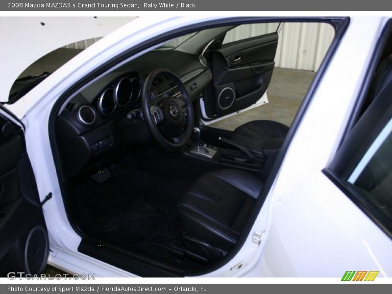 Rally White / Black 2008 Mazda MAZDA3 s Grand Touring Sedan