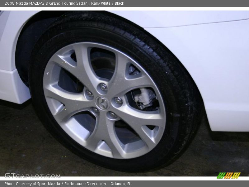 Rally White / Black 2008 Mazda MAZDA3 s Grand Touring Sedan