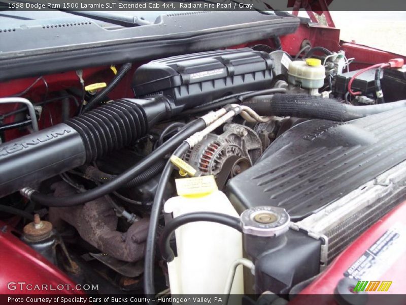 Radiant Fire Pearl / Gray 1998 Dodge Ram 1500 Laramie SLT Extended Cab 4x4